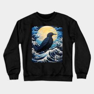 The Great Raven Of Kanagawa Crewneck Sweatshirt